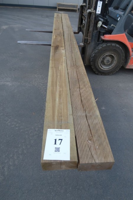 9,6 Meter Holz, imprägniert, 105 x 205 mm, Länge 480 cm
