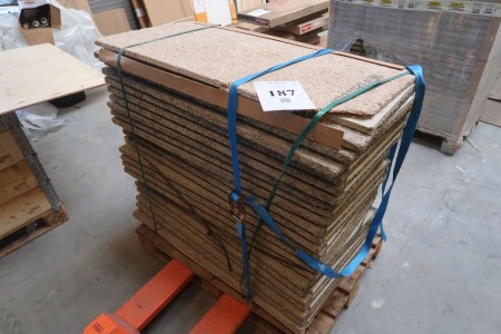 24 plates troldtekt, 60x120x4.5 cm, gray, with insulation on the back