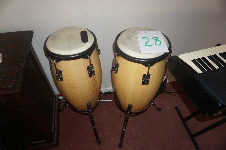 2 bongo drums + floor drums