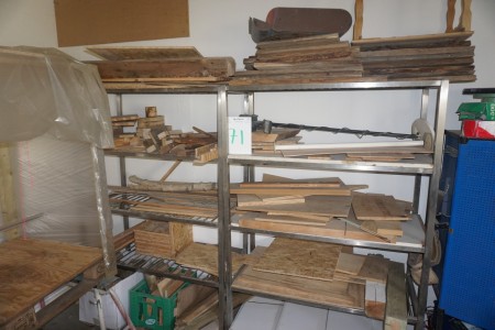 Various wooden remains in the room as pictured.