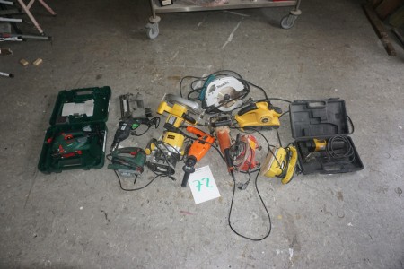 Large lot of power tools.