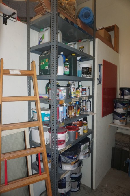 Shelf with paint. + clinker.