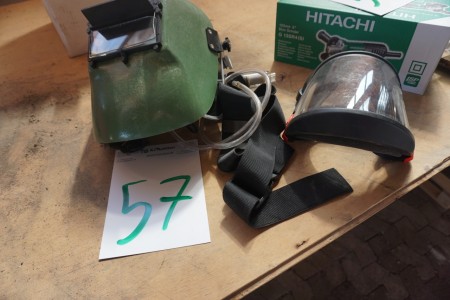 1 weld helmet with fresh air extraction + fresh air extractor mask