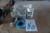 Various screws bolts nuts cleaning wipes