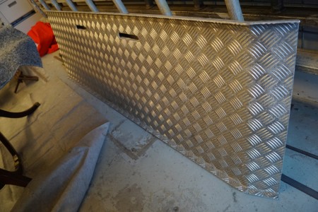 Ramp in aluminum floor plate 5/7 mm for e.g. trailer