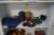 Antique grammar + various yarns + cupboard with 2 drawers 180x73x28 cm