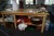 Large work table 245x125x93 cm with content, and more