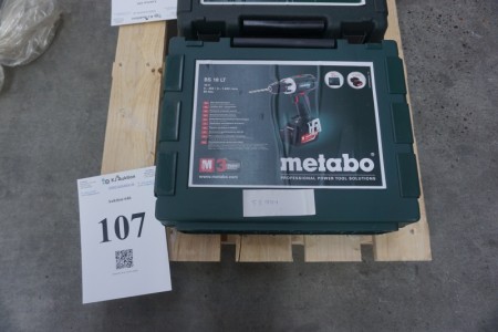 Metabo battery screwdriver. 18 volts. Unused.