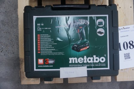 Metabo battery screwdriver. 18 volts. Unused.