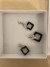 Genuine silver earrings + pendants. Black Onyx and CZ stones