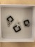 Genuine silver earrings + pendants. Black Onyx and CZ stones