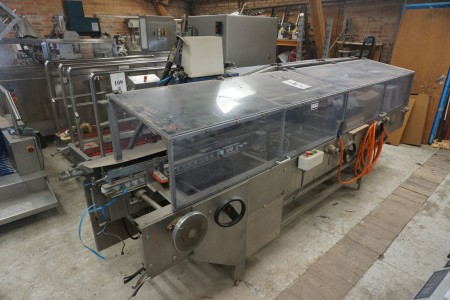 Schur box machine. Type: 3fs.r-ss. Serial number: 73. Complete stainless. With nordson glue station - 2304 + associated guns.