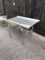 Stainless steel table. 140x91cm.