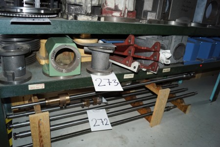 Shelf with various spare parts