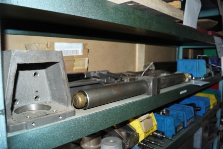 Shelf with various spare parts