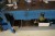 Arbeitstisch mit Klammer, Marke: MATADOR B: 250 h: 88 t: 85 cm + alles auf dem Regal unter dem Tisch