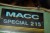 Koldsav mærke: MACC special 215 h:170 b:56 d:100 cm, skær 16 cm, årgang 1996 model: 215 + 2 stk holdere