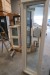Træ/alu vindue, Antracit/hvid, H200xB55,5 cm, karmbredde 14,8 cm, med fast ramme, 3-lags glas