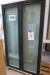 Holz / Aluminiumfenster, Anthrazit / Weiß, H200xB1154 cm, Rahmenbreite 14,8 cm, innen, mit Rettungsöffnung, 3-lagiges Mattglas. Modell Foto