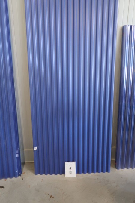 10 stk. trapezplader, blåtonet, 244x109 cm
