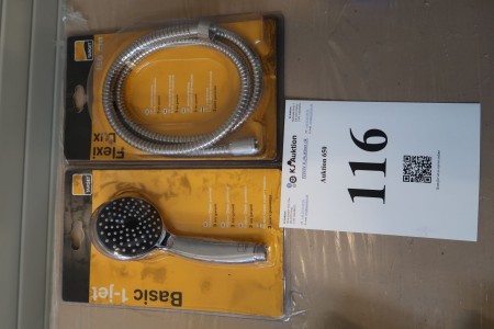 10 pcs. shower heads and hoses