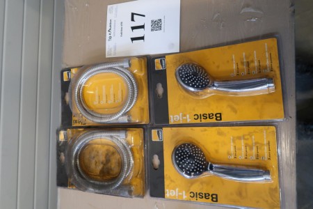 2 pcs. shower heads and hoses