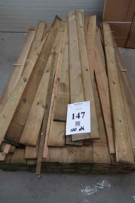 100 pieces. pressure-treated boards 19x100x1800 mm.