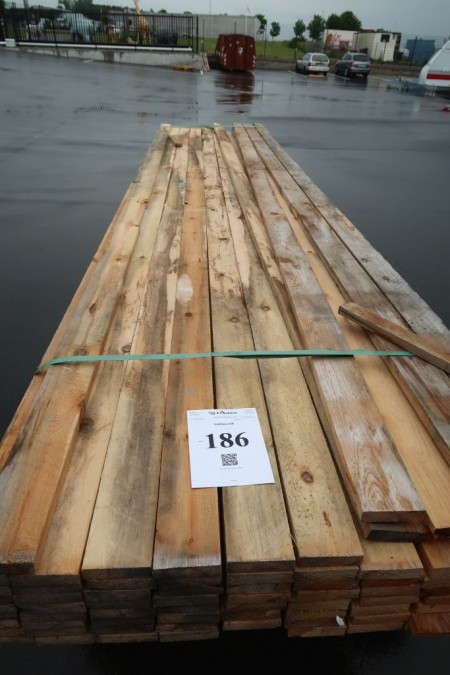 400 meter rough boards, 25x105 mm. Length 480 cm