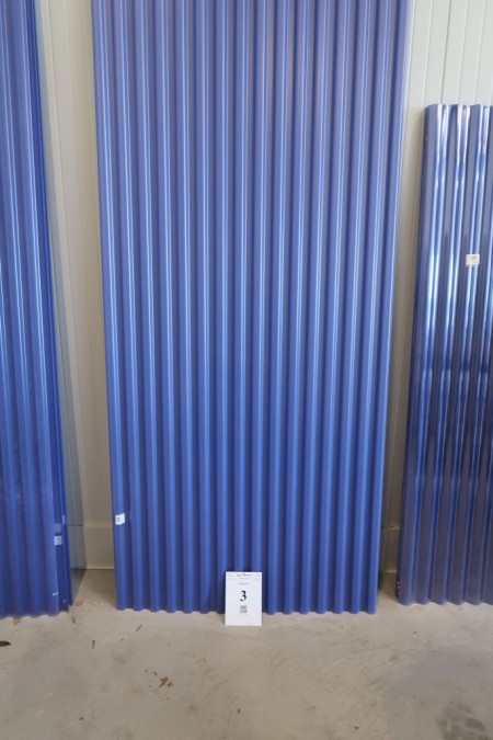 5 stk. trapezplader, blåtonet, 244x109 cm