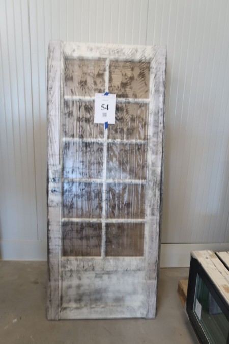 Glass door, white, 825x2040x40 mm