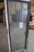 Terrace door, wood / aluminum, left out, anthracite / white, H218,5xB90 cm, frame width 15 cm. With 3-layer glass. Have damage to alu see photo