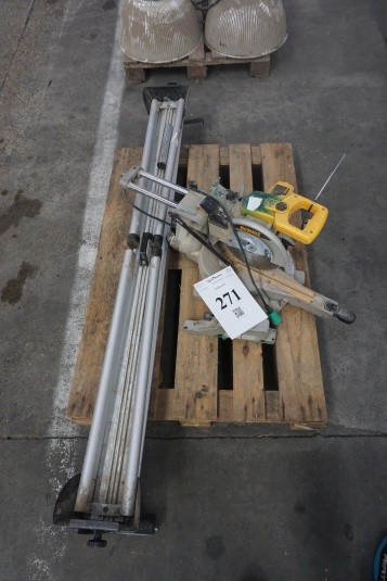 Cap / miter saw with stand. Condition: unknown