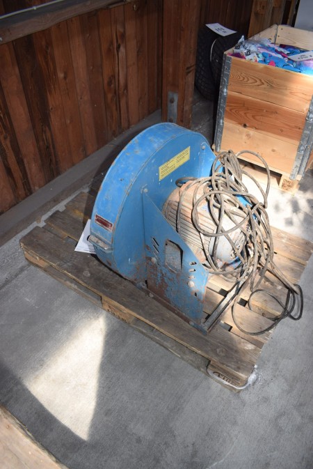 Grain blower with motor