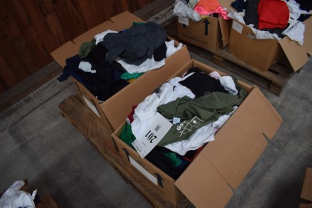 2 moving boxes with ass. Clothes in different sizes.