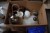 Various detergents + lamps, candlesticks, stools
