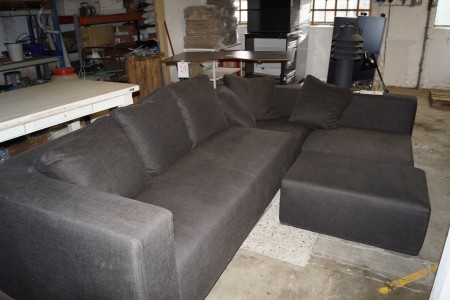 Sofa set in 3 parts + stool