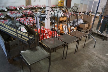 4 pcs iron chairs for shop