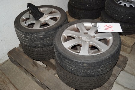4 MITSUBISHI alloy wheels with tires 205/45 / R16