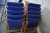 10 chairs with back, blue dumbbell 108x40 cm