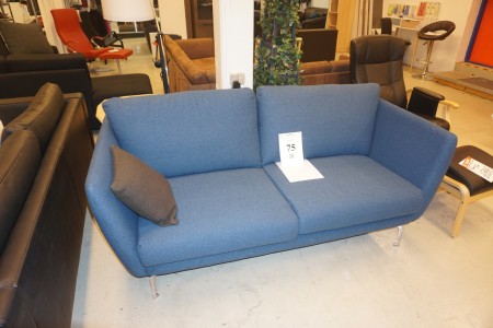 2½-personers sofa. Blå. Ren uld. Bredde: 190 cm.