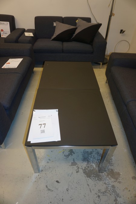 2 Stück Lampe Tabellen. Schwarzes Linoleum. 65x65x52 cm.