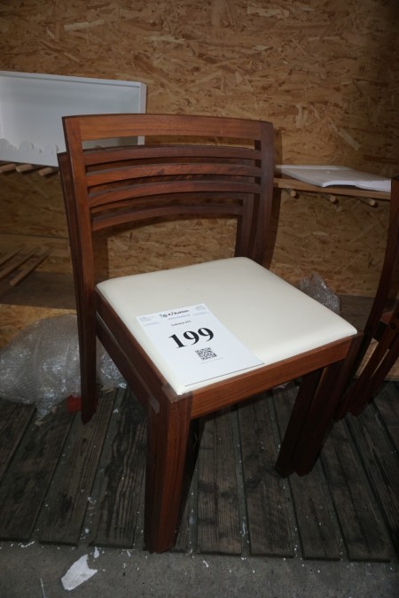 2 stk. stole. Valnød. 80x52x50 cm.
