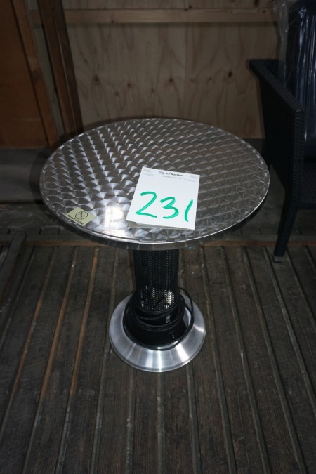 Elektrischer Tisch mit Wärme. Ø: 60 cm. Höhe: 75 cm.