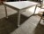 White dining table with scratches. 180x90x75 cm.