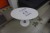 Coffee table Laminate. 130x70x40 + oval table. White. 79x50x55 cm.