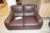 3- and 2-person leather sofa. Sofitalia. Width: 200 cm. And 140 cm.