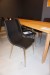 Spisebord med udtræk. 400x100x75 cm. + 15 stk. stole.