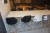 Table laminate with 2 additional plates. 100x296 cm. With 7. various chairs.