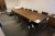 Long table. Hvidt frame. 300x95x75 cm. + 10 chairs.