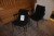 4 Stück Cube Stühle. Schwarz mit verchromten Beinen. Modell-Nr. S10. 80x60x60 cm.